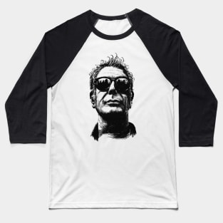 Anthony Bourdain face Baseball T-Shirt